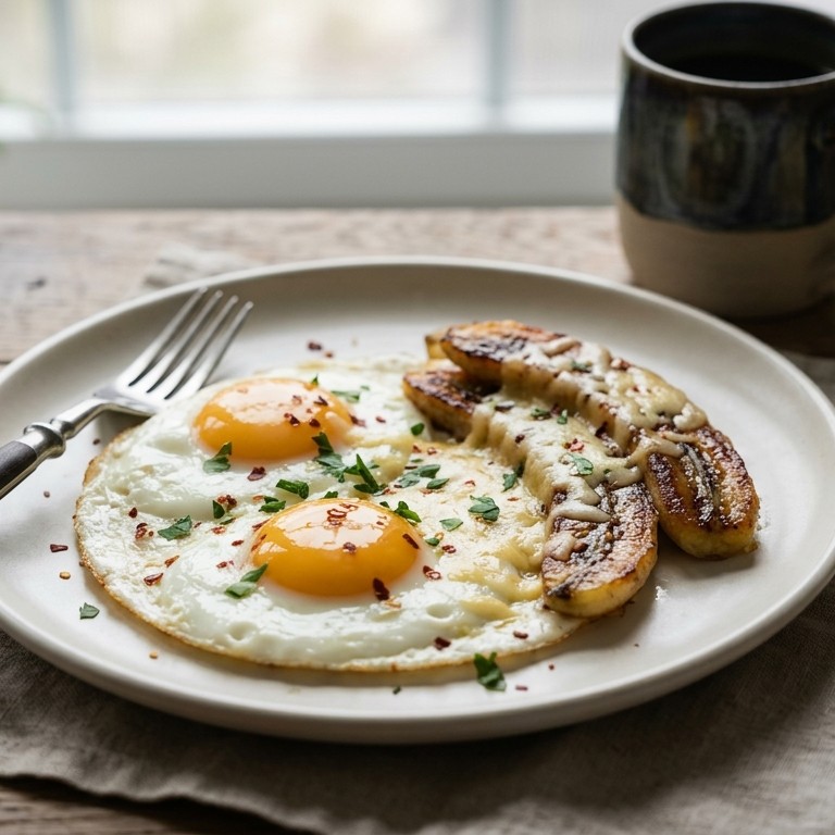 Gebakken ei met banaan recept