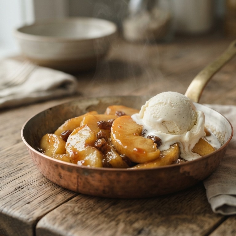 Gebakken fruit met ijs recept