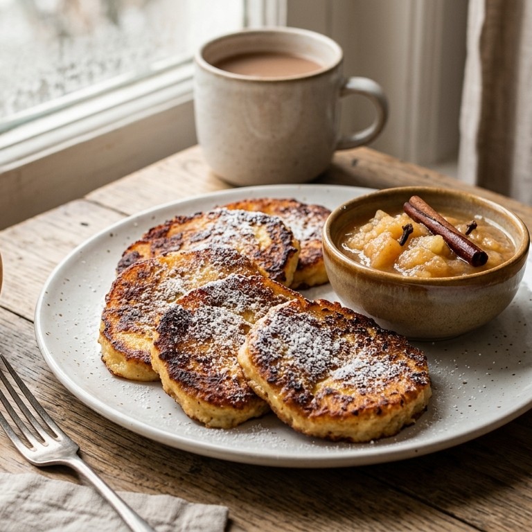 Gebakken griesmeel met appelmoes recept