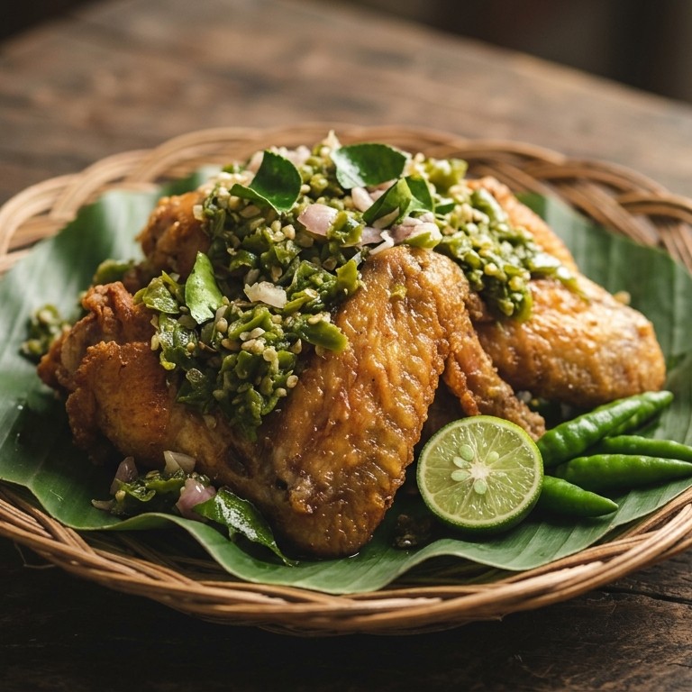 Gebakken kip met groene pepers recept