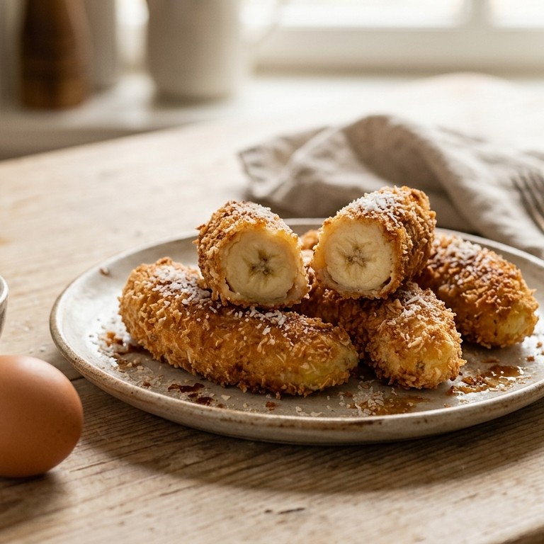 Gebakken kokosbanaan recept