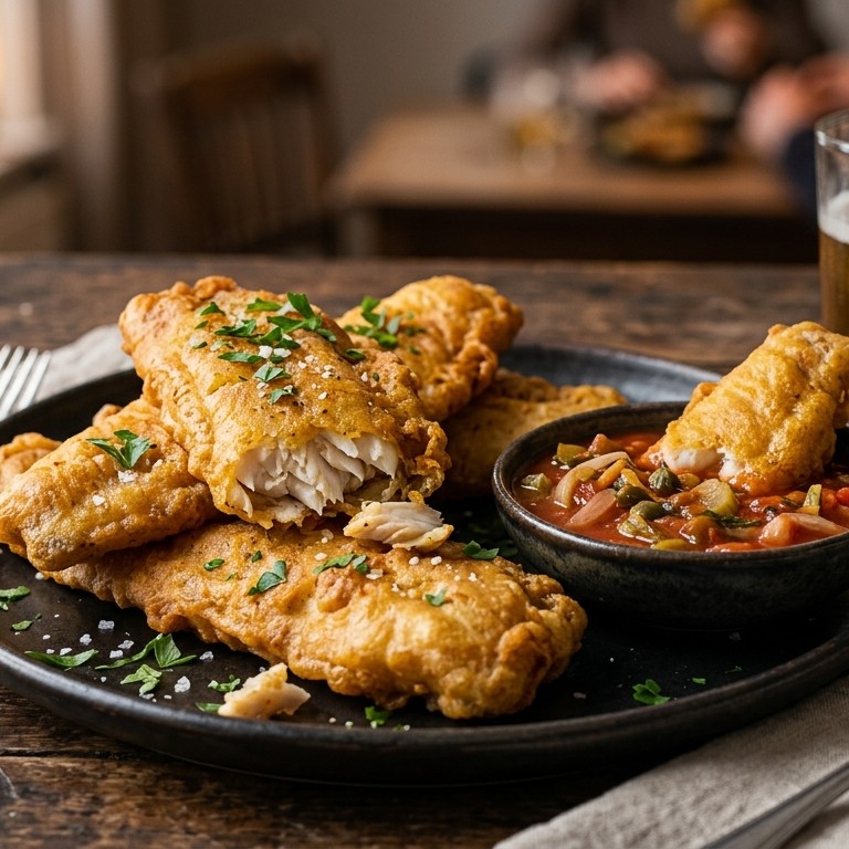 Gebakken nijlbaarsfilet in tomatensaus recept
