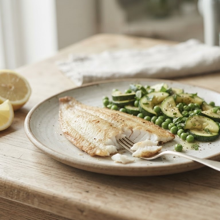 Gebakken sliptong met courgette recept