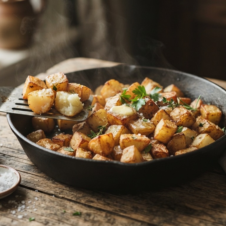 Gebakken vierkante aardappelblokjes recept