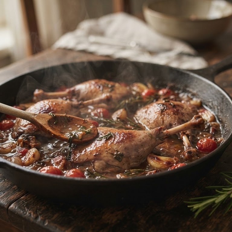 Gebraiseerde parelhoenderbouten recept