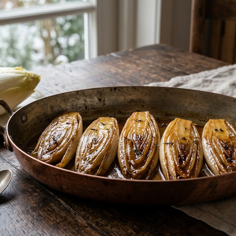 Gecarameliseerde witlof recept