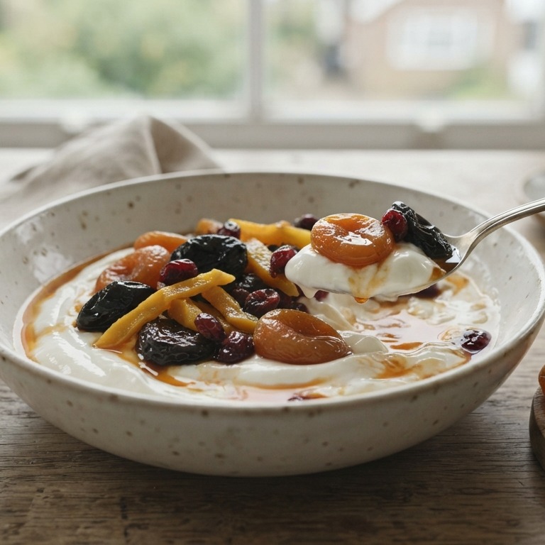 Gedroogde vruchten met yoghurt recept