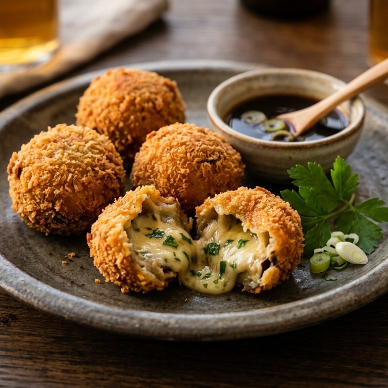 Gefrituurde aubergineballetjes recept