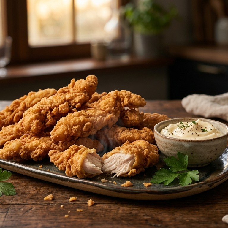 Gefrituurde kipreepjes in bierbeslag recept