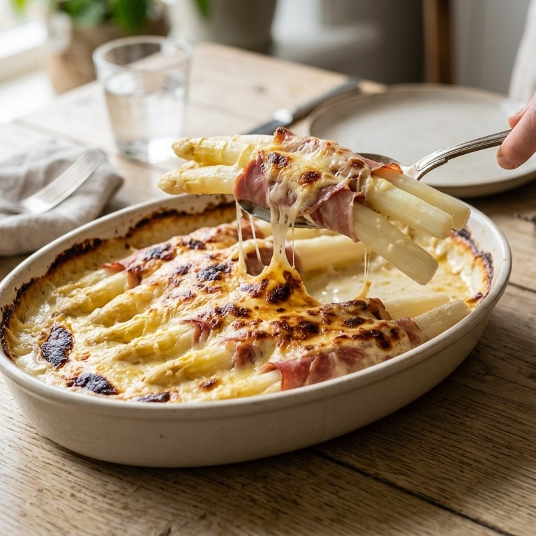 Gegratineerde asperges recept