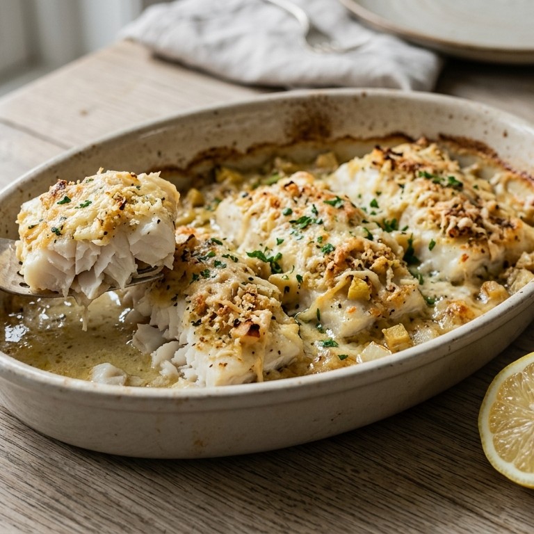 Gegratineerde gembervisfilets recept