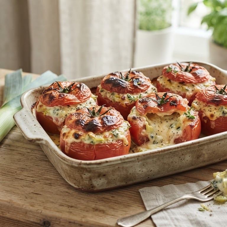 Gegratineerde gevulde tomaten recept