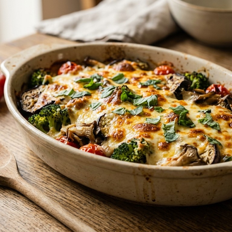 Gegratineerde groente met mozzarella recept