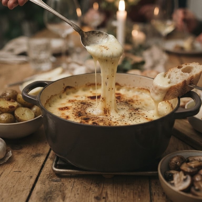 Gegratineerde kaasfondue uit de oven recept
