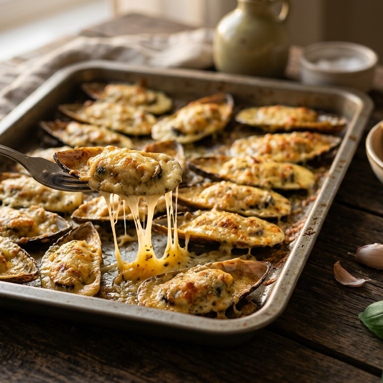 Gegratineerde mosselen recept