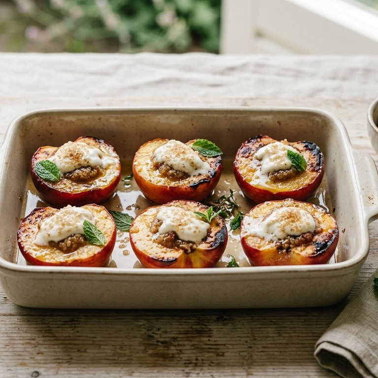 Gegratineerde nectarines recept