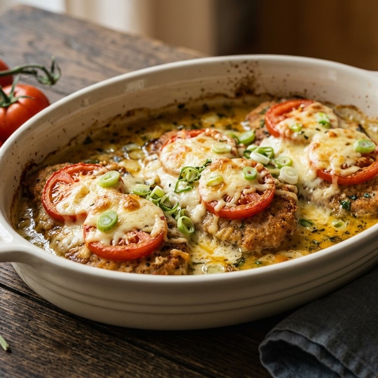Gegratineerde schnitzels met tomaat recept