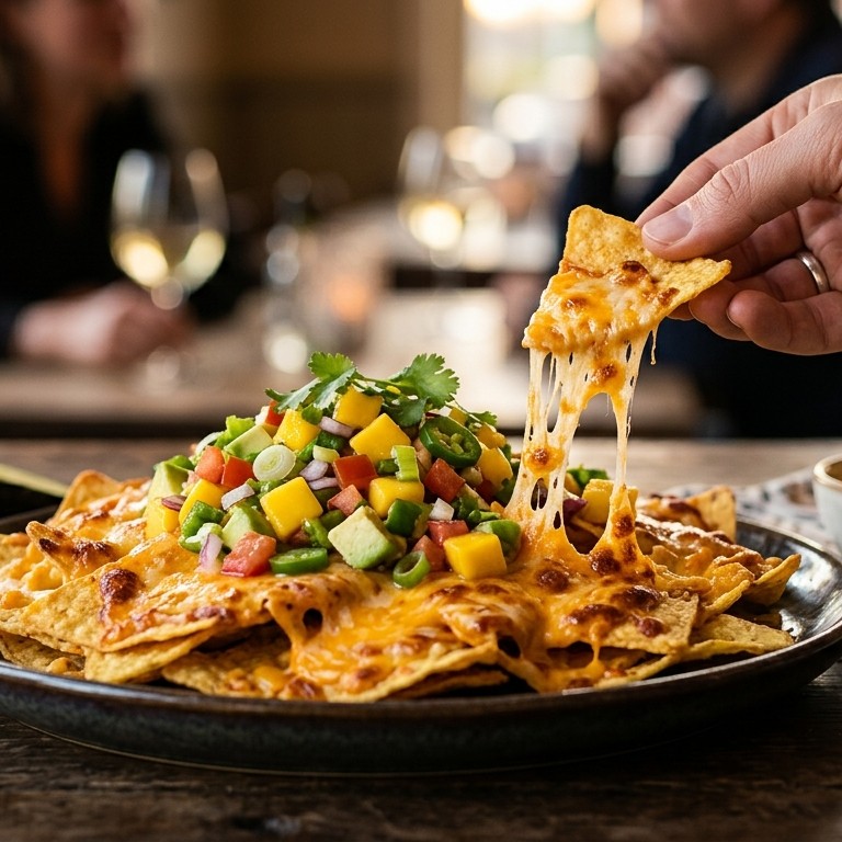Gegratineerde tortillachips met pittige mangosalsa recept