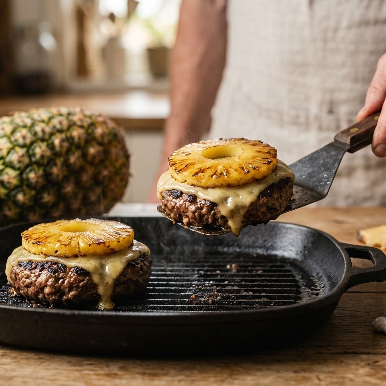 Gegrild tartaartje met ananas en kaas recept