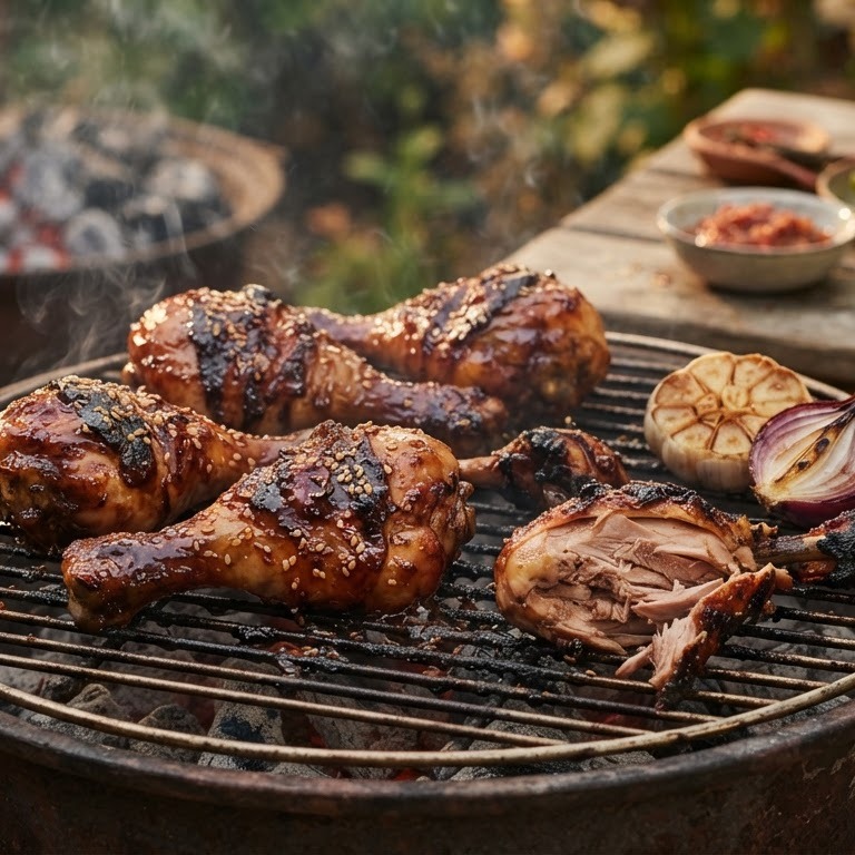 Gegrilde BBQ Kippenbouten recept