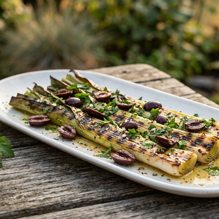 Gegrilde gemarineerde prei recept