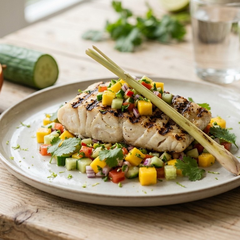 Gegrilde kabeljauw met citroengras recept