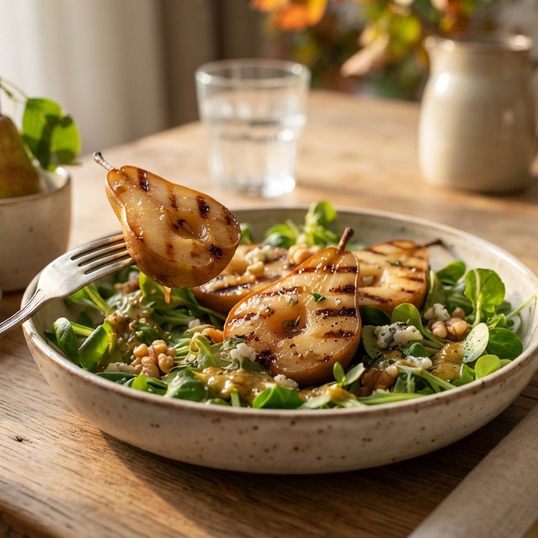 Gegrilde peer in het groen recept