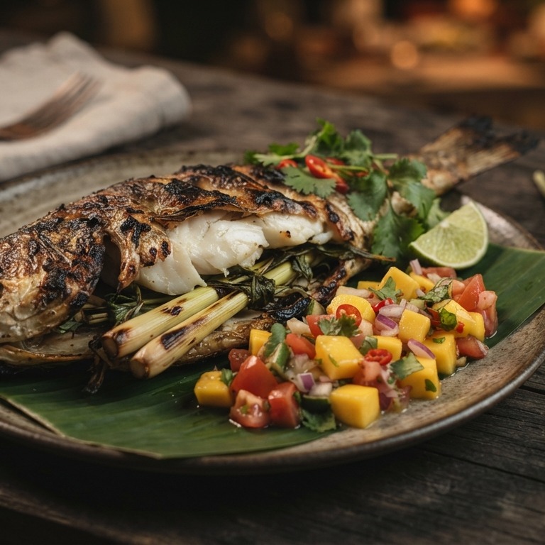 Gegrilde vis met citroengras recept