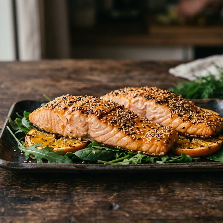 Gegrilde zalm met sesamzaad recept