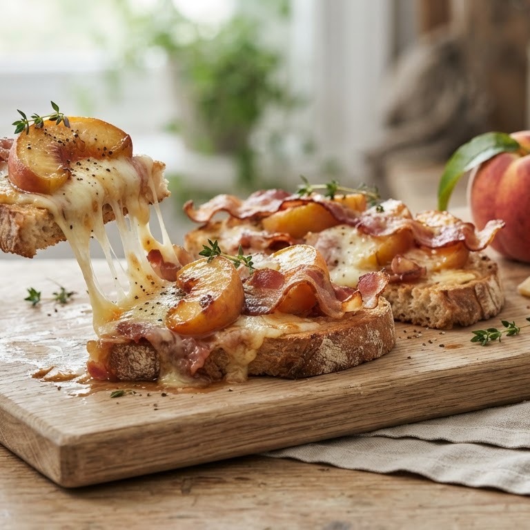 Gegrilleerde perzik-baconsneetjes recept