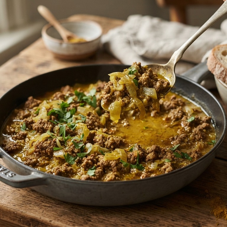 Gehakt curry recept