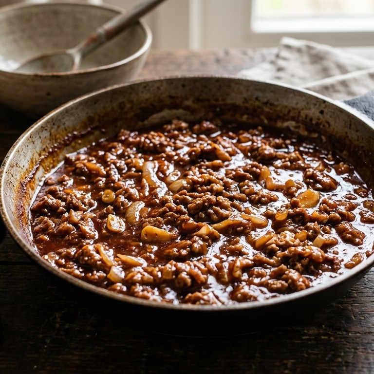 Gehakt met barbecuesaus recept