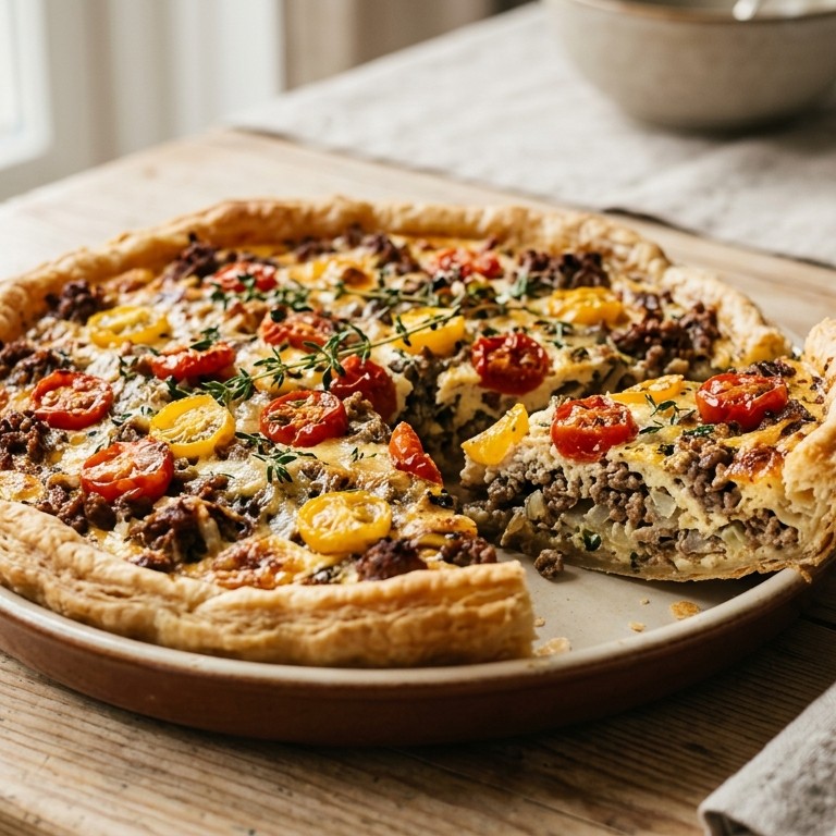 Gehakt quiche recept