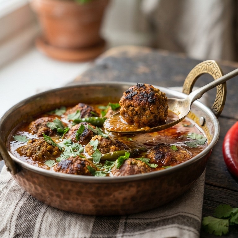 Gehaktbal curry recept