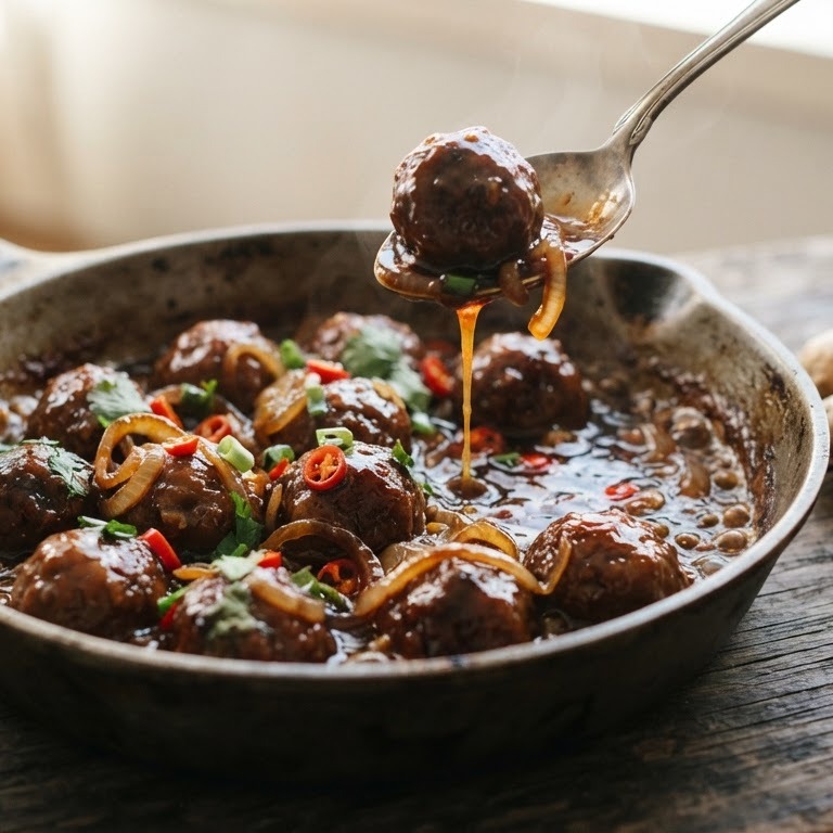 Gehaktballetjes in ketjapsaus recept