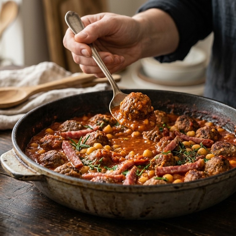 Gehaktballetjes met kikkererwten recept