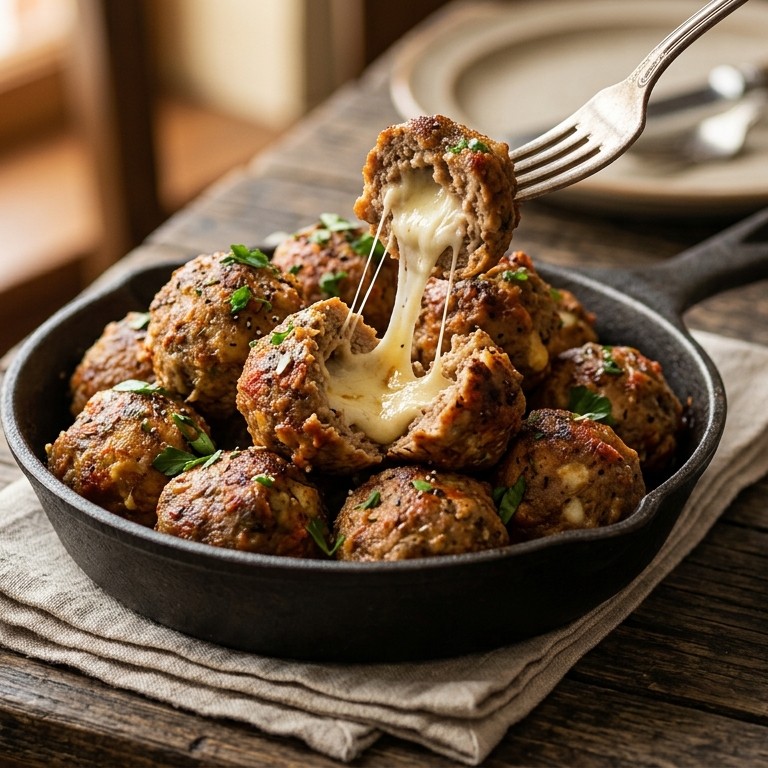 Gehaktballetjes met mozzarella recept