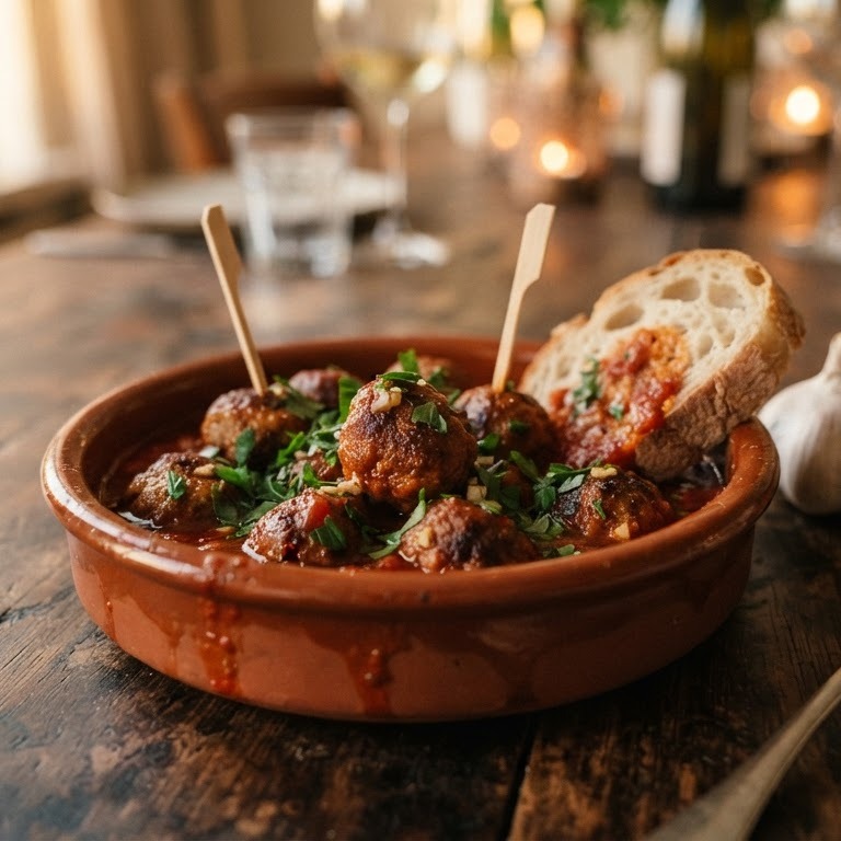 Gehaktballetjes met tomatensaus voor tapas recept