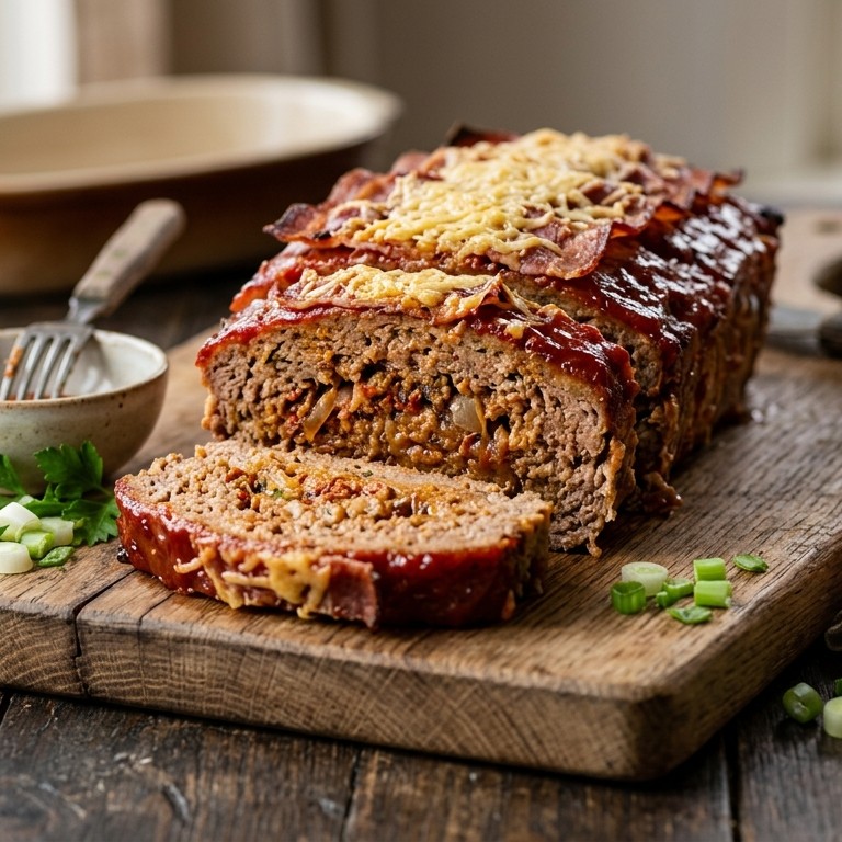 Gehaktbrood met tomaat en ui recept