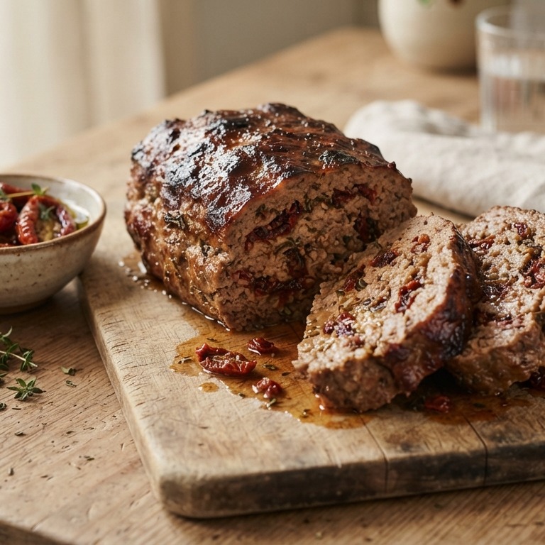 Gehaktbrood met zongedroogde tomaten recept