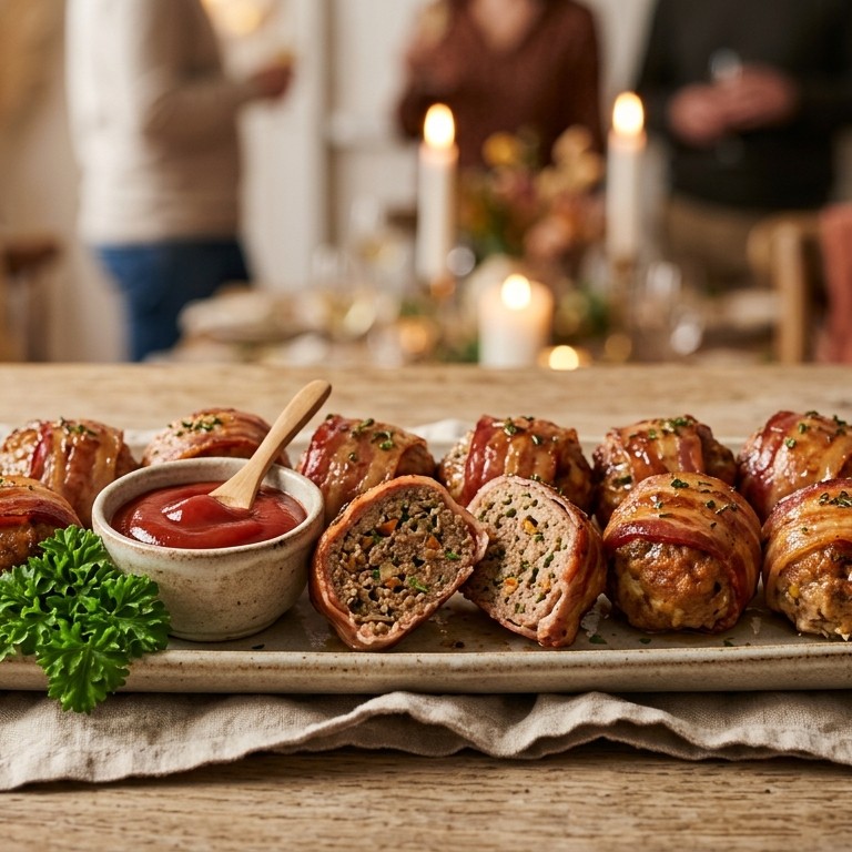Gehaktmuffins in bacon voor buffet recept