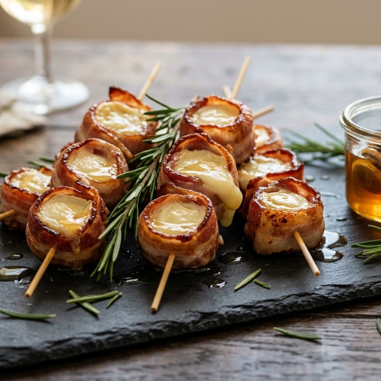 Geitenkaas in spek met rozemarijn recept