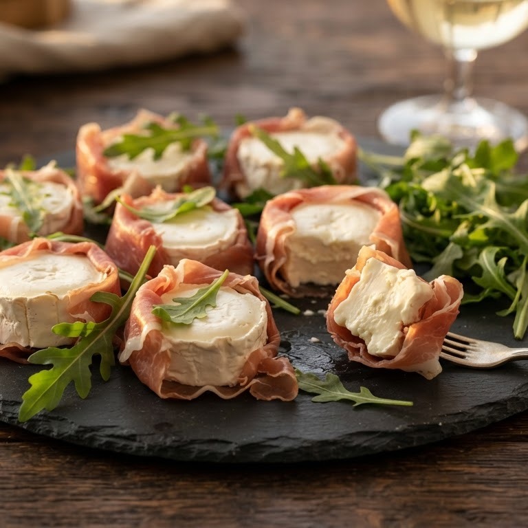 Geitenkaas met rauwe ham recept