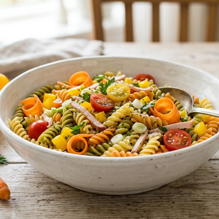 Gekleurde pasta salade recept