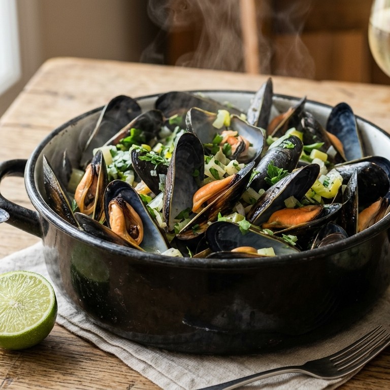 Gekookte mosselen recept