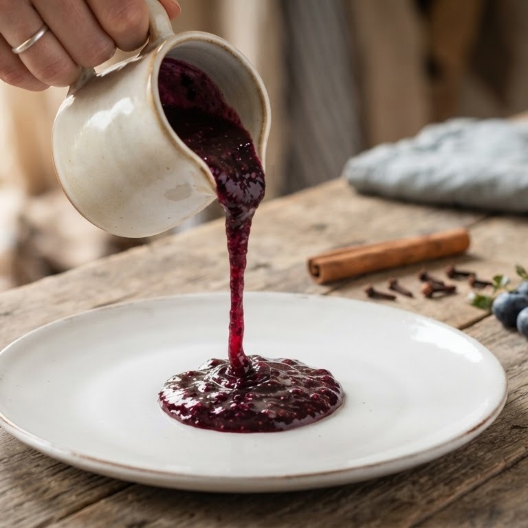 Gekruide bessensapsaus recept