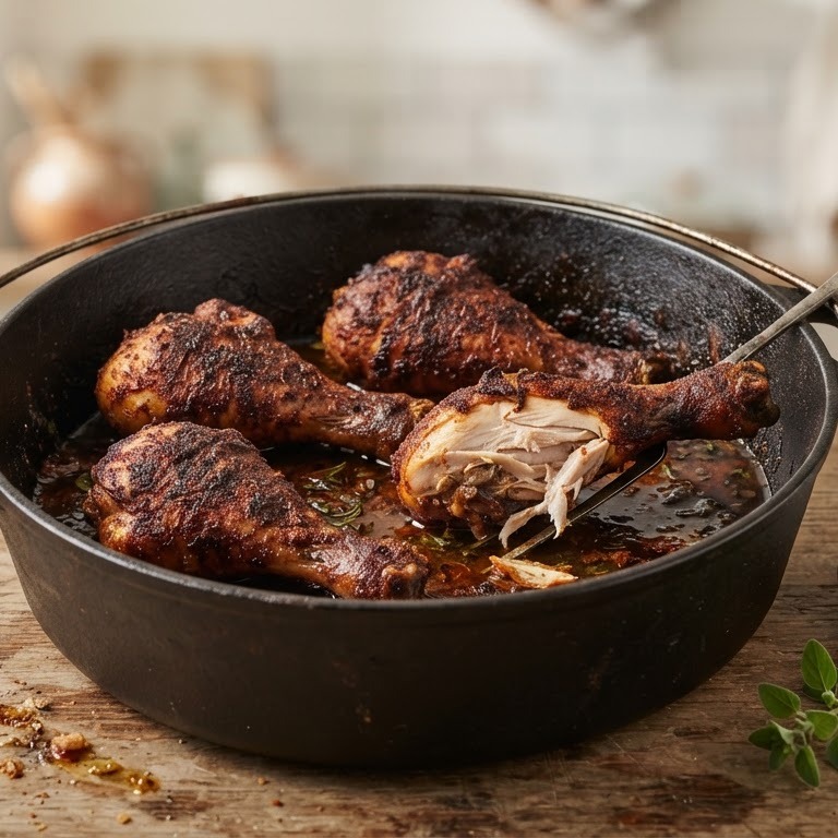 Gekruide kippenbouten uit de Dutch oven recept