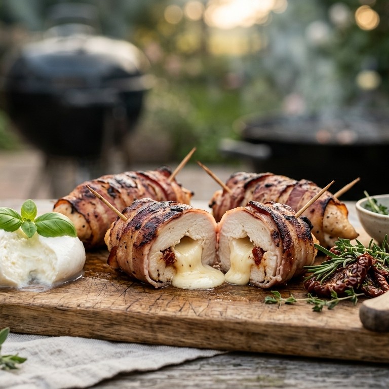 Gemarineerde BBQ Kipfilet met mozzarella recept