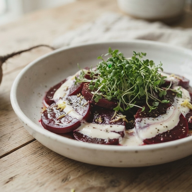 Gemarineerde bietjes met tuinkers recept