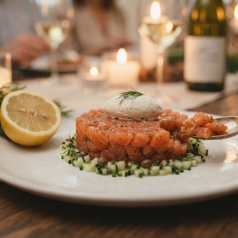 Gemarineerde zalmtartaar recept